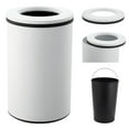 thumbnail image 1 of 40 Liter / 10.6 Gallon Round Trash Can,Large Stainless Steel Open Top Garbage Can with Removable Inner Bucket for for Kitchen, Office, or Bathroom,White, 1 of 5