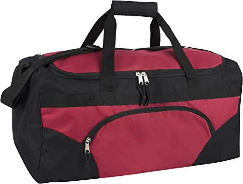 Protege 22 inch Sport and Travel Duffel Bag w/ Shoulder Strap, Red, Adult Unisex
