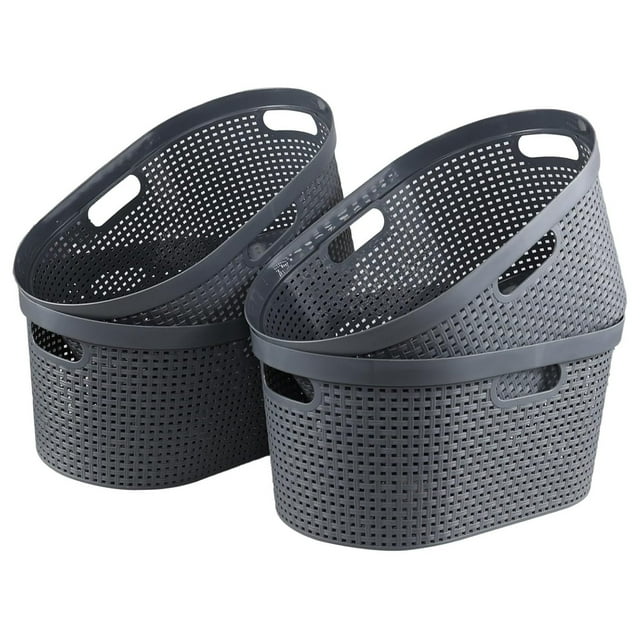 40 Liter Ultra Laundry Hamper, Large Laundry Basket with Cutout Handles