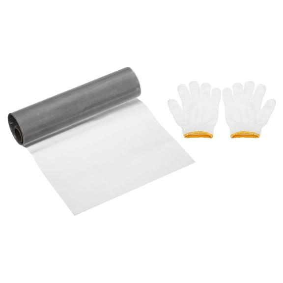 40"Lx10"W Woven Wire Mesh, 100Mesh 304 Stainless Steel Filter Screen with Gloves