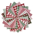 thumbnail image 1 of 40+ Merry Christmas Red & Green Plaid Homespun 5"x5" Pre-Cut Quilt Squares Charm Pack by JCS Fabric, 1 of 11