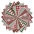 40+ Merry Christmas Red & Green Plaid Homespun 6"x6" Precut Quilt