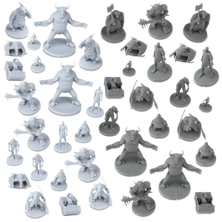 40 Miniature Monsters Fantasy Tabletop RPG Figures for Dungeons and  Dragons, Pathfinder Roleplaying Games. 28MM Scaled Miniatures, 10 Unique  Designs