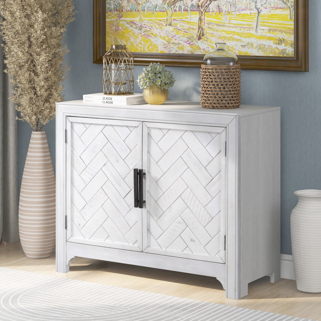 40'' Modern Cabinets with Unique Design Doors with 1 Adjustable Shelve ...