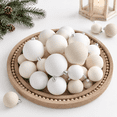 40 Modern Mattemas Ball Ornaments Cream White - Walmart.com