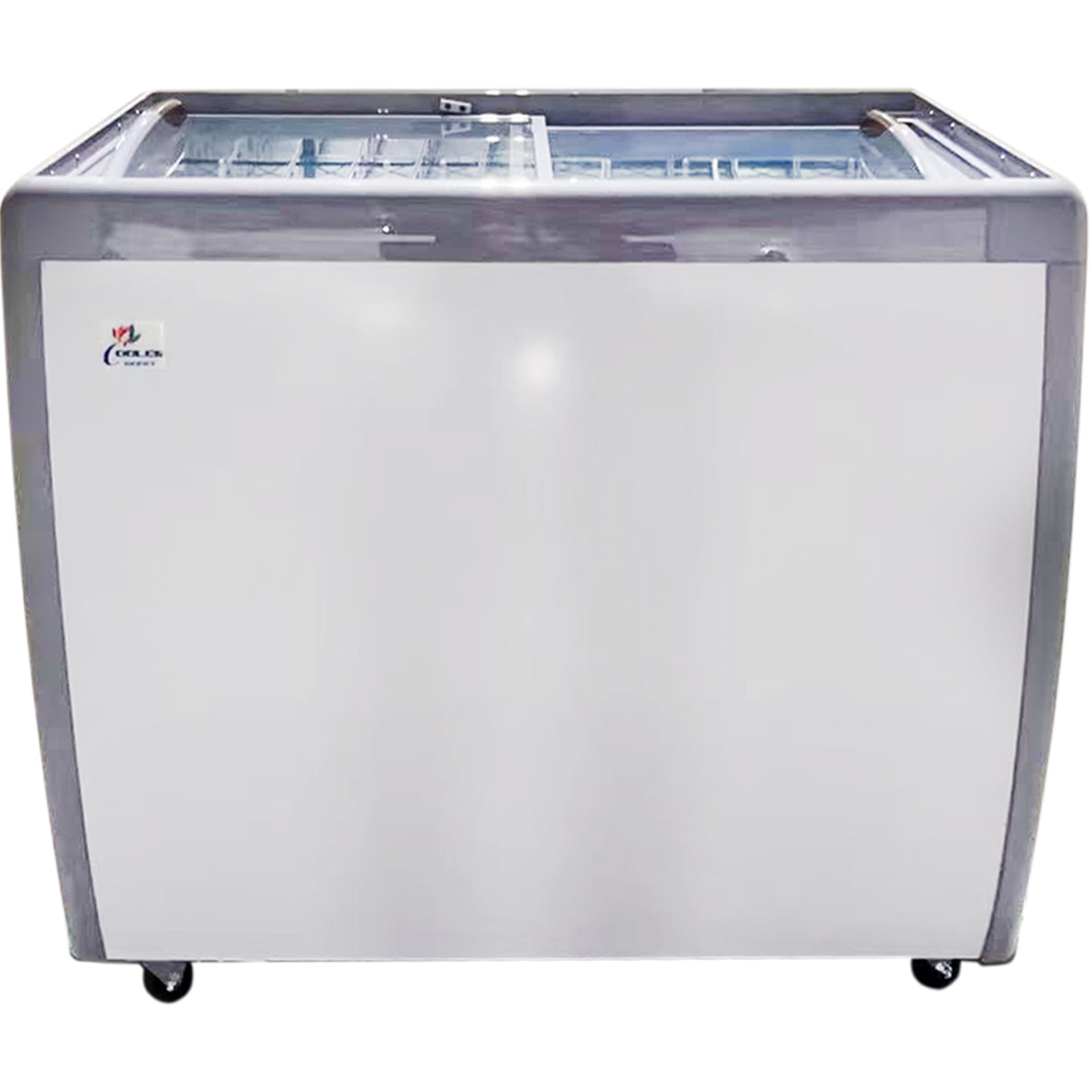 40" NSF Ice Cream Dipping Cabinet Freezer – Holds 10 Tubs Total (6 Display + 4 Storage), Sliding Flat Glass Top, R290, 115V | RI-260DC