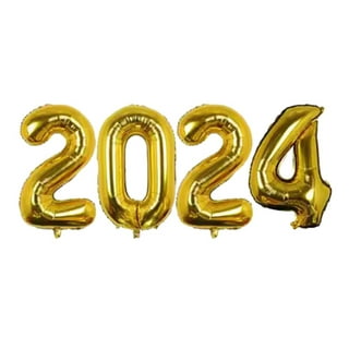 2024 Balloons 40 inch Blue Foil Number Balloons for 2024 New Year Eve  Graduation Decorations Festival Party Supplies 
