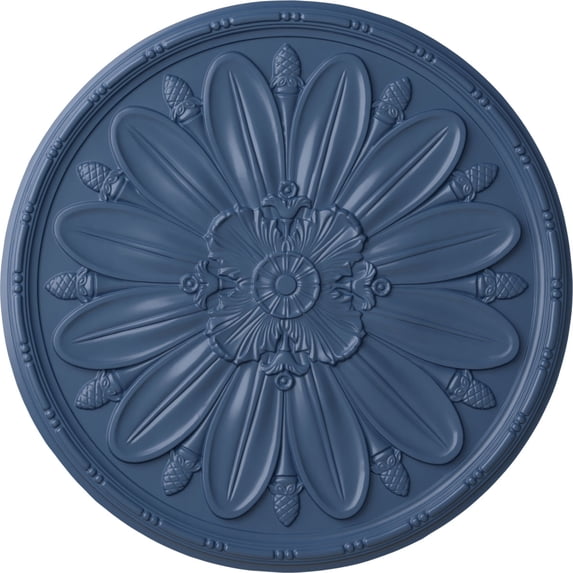 40"OD x 1 7/8"P Delfina Ceiling Medallion, Hand-Painted Americana