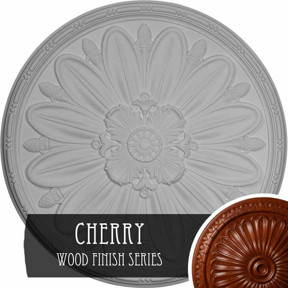 40"OD x 1 7/8"P Delfina Ceiling Medallion, Hand-Painted Cherry