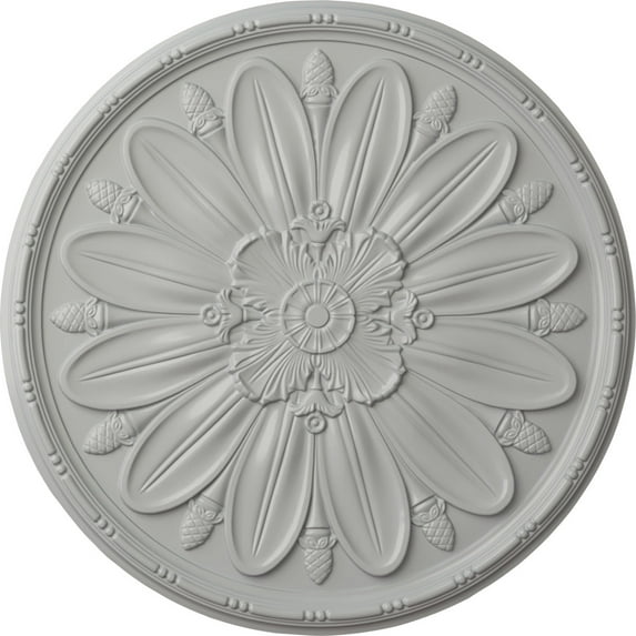 40"OD x 1 7/8"P Delfina Ceiling Medallion, Hand-Painted Frost
