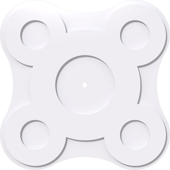 40"OD x 1"ID x 14"C x 1"P Luna Architectural Grade PVC Contemporary Ceiling Medallion