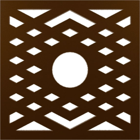 40"OD x 10 3/8"ID x 1"P Chevron Architectural Grade PVC Pierced Ceiling Medallion, Copper