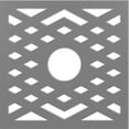 thumbnail image 1 of 40"OD x 10 3/8"ID x 1"P Chevron Architectural Grade PVC Pierced Ceiling Medallion, Nickel, 1 of 10
