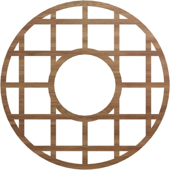 40"OD x 14 1/2"ID x 1/4"T O'Neal Wood Fretwork Pierced Ceiling Medallion, Walnut