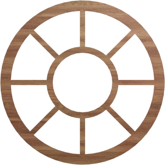 40"OD x 14 1/2"ID x 3/8"T Grace Wood Fretwork Pierced Ceiling Medallion, Walnut