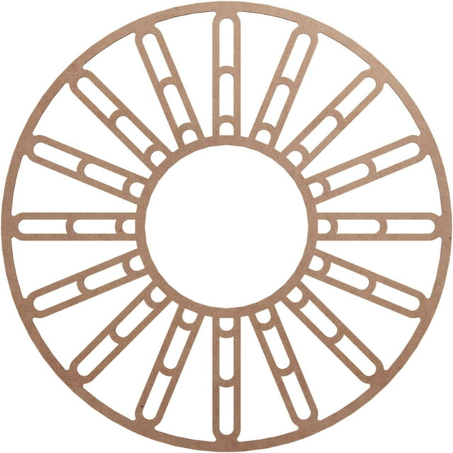 40"OD x 14 1/2"ID x 3/8"T Hale Wood Fretwork Pierced Ceiling Medallion, Wood (Paint Grade)