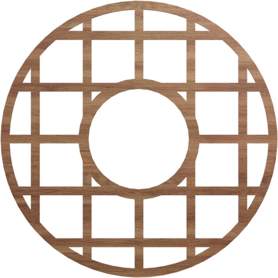 40"OD x 14 1/2"ID x 3/8"T O'Neal Wood Fretwork Pierced Ceiling Medallion, Walnut