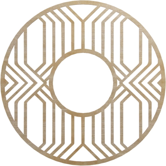40"OD x 14 5/8"ID x 1/4"T Empire Wood Fretwork Pierced Ceiling Medallion, Hickory