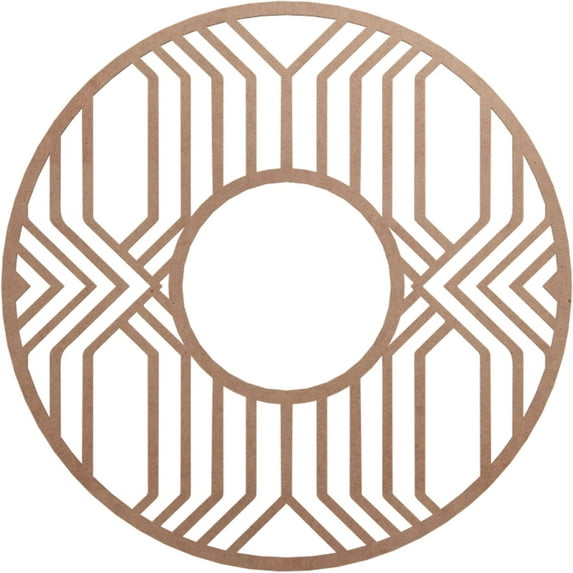 40"OD x 14 5/8"ID x 3/8"T Empire Wood Fretwork Pierced Ceiling Medallion, Wood (Paint Grade)