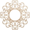 thumbnail image 1 of 40"OD x 15 1/4"ID x 3/8"T Reims Wood Fretwork Pierced Ceiling Medallion, Alder, 1 of 3