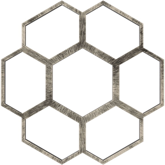 40"OD x 17 1/8"ID x 1"P Florin Architectural Grade PVC Pierced Ceiling Medallion, Antiqued Warm Silver