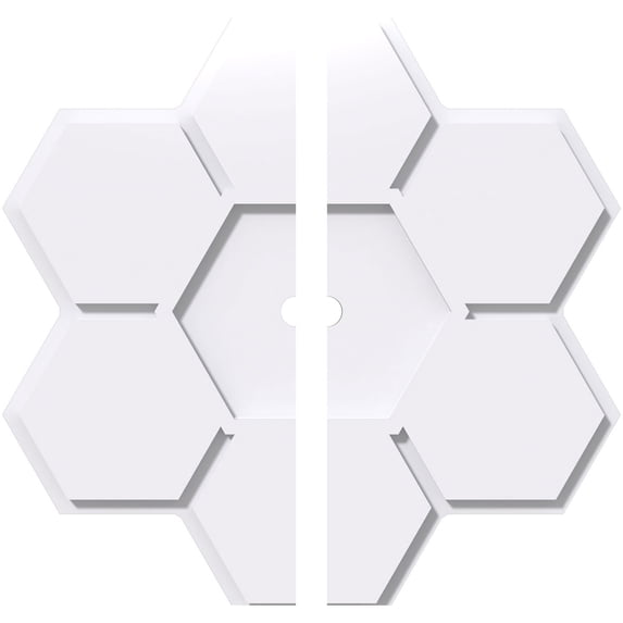 40"OD x 2"ID x 14"C x 1"P Daisy Architectural Grade PVC Contemporary Ceiling Medallion, Two Piece