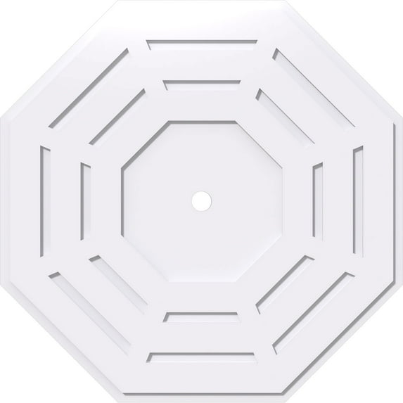40"OD x 2"ID x 16"C x 1"P Westin Architectural Grade PVC Contemporary Ceiling Medallion