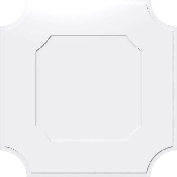 40"OD x 24"C x 1"P Locke Architectural Grade PVC Contemporary Ceiling Medallion