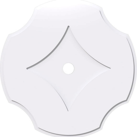 40"OD x 3"ID x 14"C x 1"P Percival Architectural Grade PVC Contemporary Ceiling Medallion