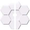 thumbnail image 1 of 40"OD x 4"ID x 14"C x 1"P Daisy Architectural Grade PVC Contemporary Ceiling Medallion, Two Piece, 1 of 11