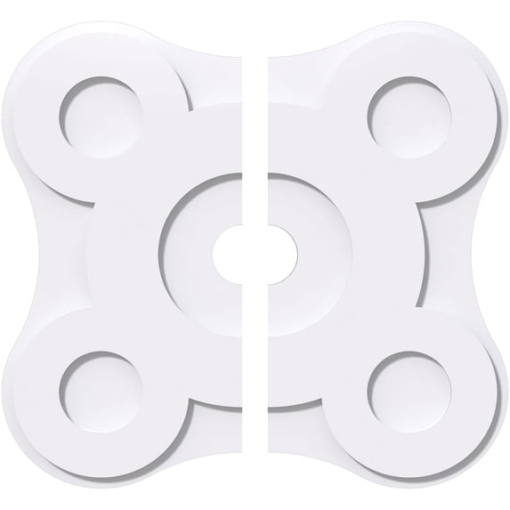 40"OD x 5"ID x 14"C x 1"P Luna Architectural Grade PVC Contemporary Ceiling Medallion, Two Piece