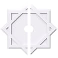 thumbnail image 1 of 40"OD x 5"ID x 22 1/4"C x 1"P Axel Architectural Grade PVC Contemporary Ceiling Medallion, Two Piece, 1 of 11