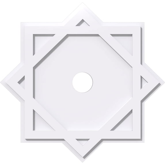 40"OD x 5"ID x 22 1/4"C x 1"P Axel Architectural Grade PVC Contemporary Ceiling Medallion