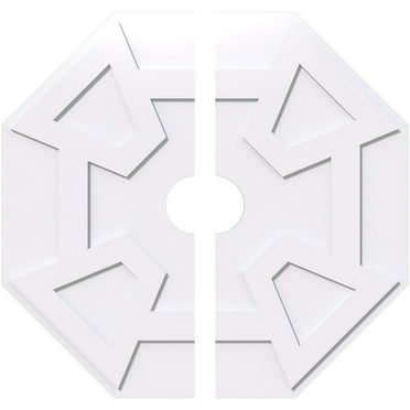 40"OD x 6"ID x 14"C x 1"P Logan Architectural Grade PVC Contemporary Ceiling Medallion, Two Piece