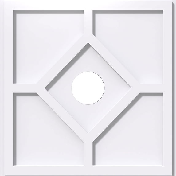 40"OD x 7"ID x 14"C x 1"P Embry Architectural Grade PVC Contemporary Ceiling Medallion