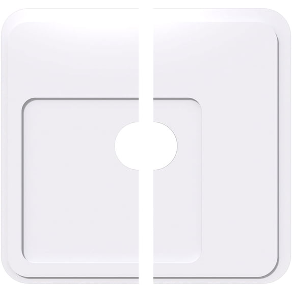 40"OD x 7"ID x 14"C x 1"P Lucan Architectural Grade PVC Contemporary Ceiling Medallion, Two Piece