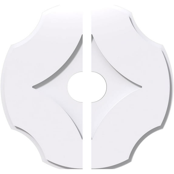 40"OD x 7"ID x 14"C x 1"P Percival Architectural Grade PVC Contemporary Ceiling Medallion, Two Piece