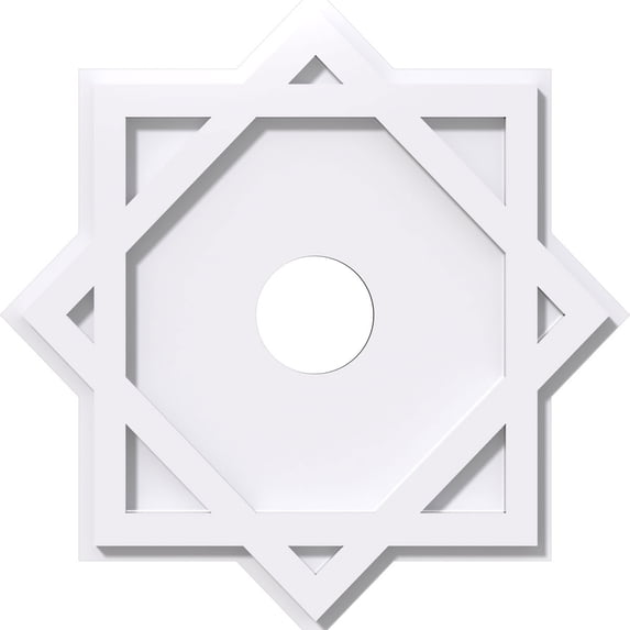 40"OD x 7"ID x 22 1/4"C x 1"P Axel Architectural Grade PVC Contemporary Ceiling Medallion