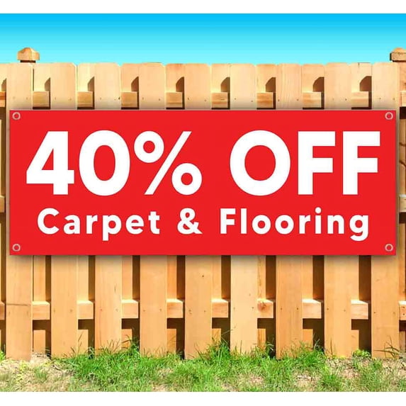 40% OFF Carpet & Flooring Customizable 13 oz Banner Heavy-Duty Vinyl Single-Sided With Metal Grommets