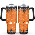 thumbnail image 1 of 40 OZ Happy Halloween Cup with Handle Double Wall Vacuum Insulation Tumbler Gift for Travel Commuting, 1 of 7