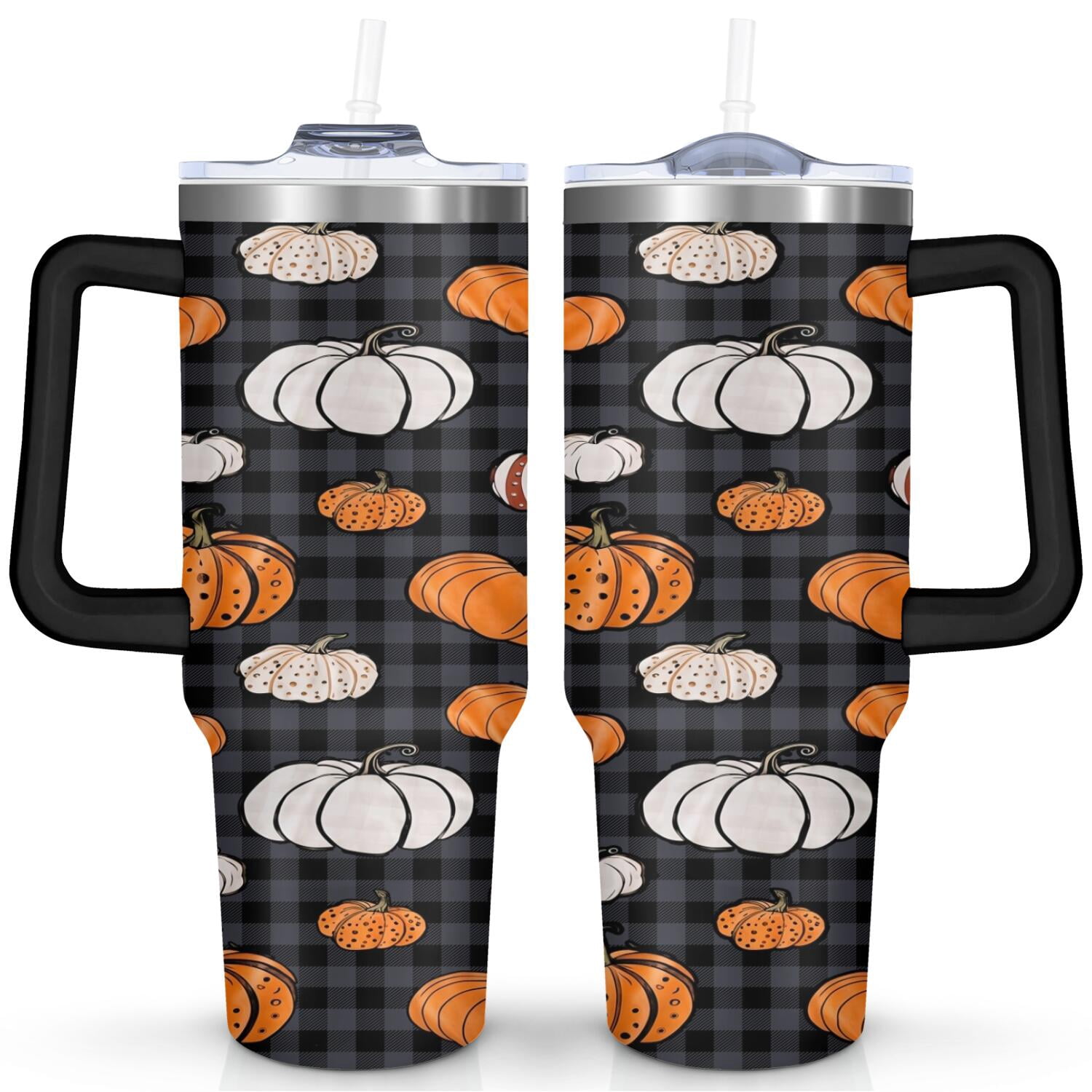 40 OZ Happy Halloween Cup with Handle Vacuum Insulated Tumbler Gift for Birthday Christmas Halloween