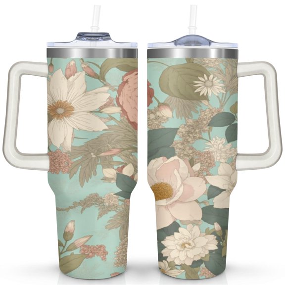 40 OZ Insulated Tumbler - BPA-Free Stainless Steel, Leak-Proof Design, Double Wall Vacuum, Keeps Drinks Cold 16hrs & Hot 8hrs, with Straw