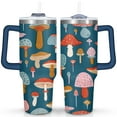 thumbnail image 1 of 40 OZ Mushroom Coffee Cup Gifts for Women Men Birthday Travel Cup Gifts for Daughter Mom Best Friend Travelers Insulated Stainless Steel Water Bottle with Handle, 1 of 7