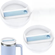 40 OZ Tumbler Lid Replacement Fit for Stanley Cup, 2 Pack Clear Replacement Lids Fit for Stanley Travel Tumbler, Spill Proof Tumbler Covers for Stanley Cup Accessories