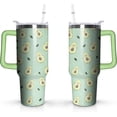 thumbnail image 1 of 40 Oz Avocado Tumbler with Handle and Straw Lid, Insulated Avocado Cups Keeps Drinks Cold & Hot, Stainless Steel Avocado Mugs Fruit Tumbler Cute Avocado Gifts for Women Girls, 1 of 6