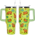 thumbnail image 1 of 40 Oz Capybara Tumbler With Handle 40oz Capybara Theme Tumbler With Lid Straw Double Insulated Travel Coffee Mug Womens Cup Gifts, 1 of 6