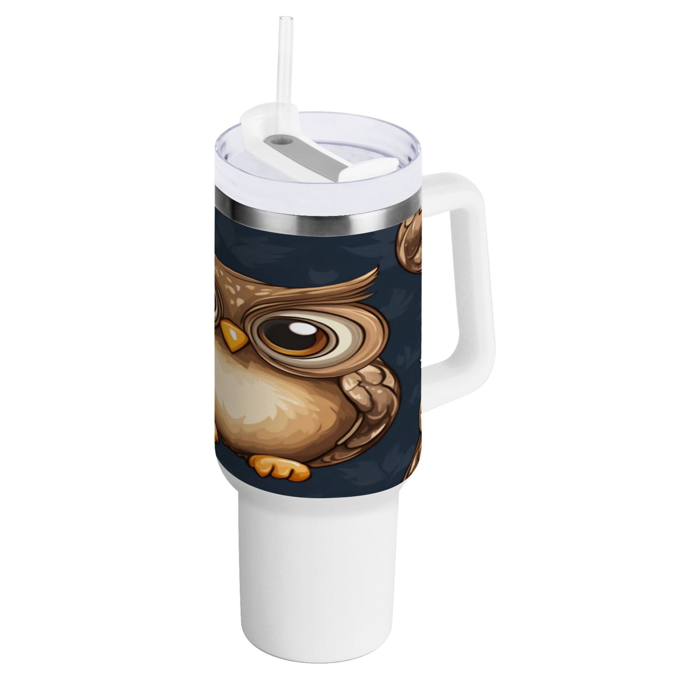 40 Oz Car Handle Water Bottle 10.8x3.85 Inch Handle And Straw Travel