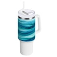 thumbnail image 1 of 40 Oz Car Handle Water Bottle Water Cup Water Bottle Water Jug Coffee Cup Travel Water Bottle Beautiful Green Sea, 1 of 8