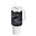 thumbnail image 1 of 40 Oz Car Handle Water Bottle Water Cup Water Bottle Water Jug Coffee Cup Travel Water Bottle Black Owl with Big Eyes, 1 of 8