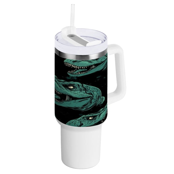 40 Oz Car Handle Water Bottle Water Cup Water Bottle Water Jug Coffee Cup Travel Water Bottle Cool Dinosaur
